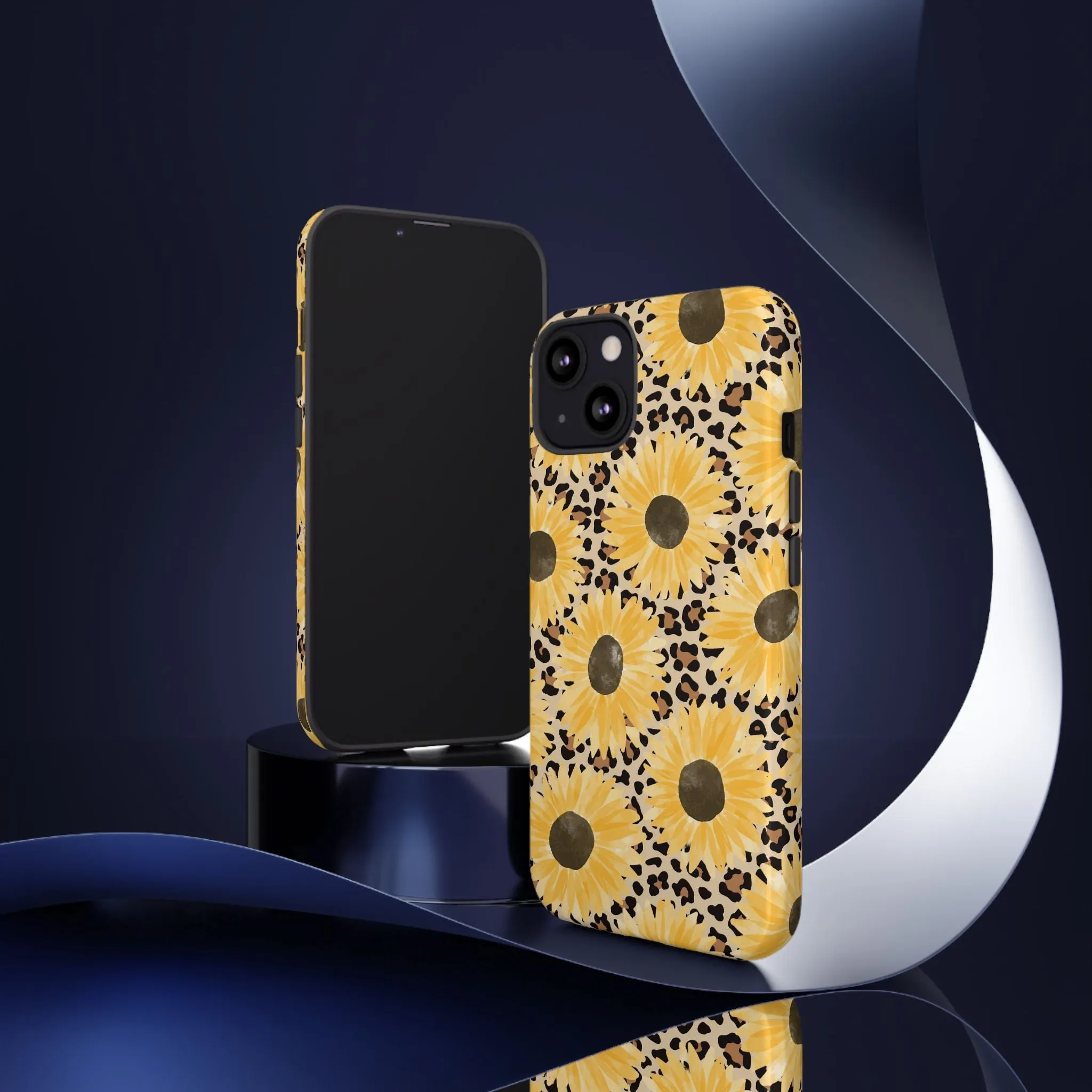 Sunflower Cheetah Tough Cell Phone Case - Various Styles/Sizes