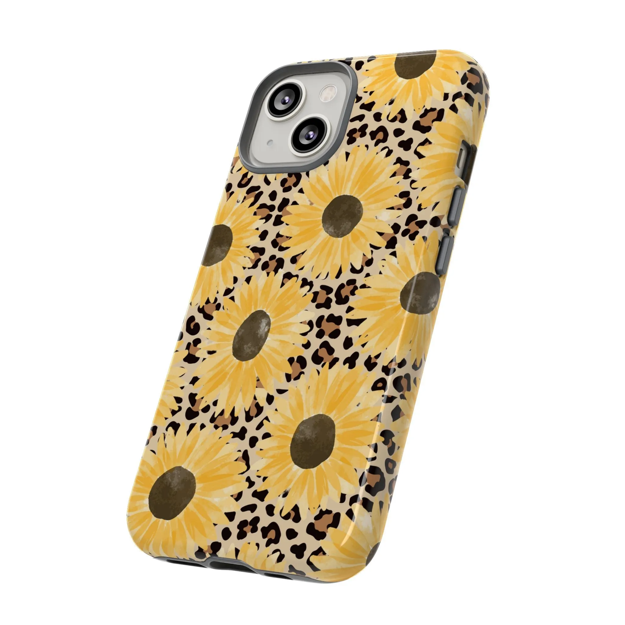 Sunflower Cheetah Tough Cell Phone Case - Various Styles/Sizes